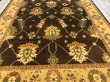 India Oushak Hand Knotted Wool 9X12