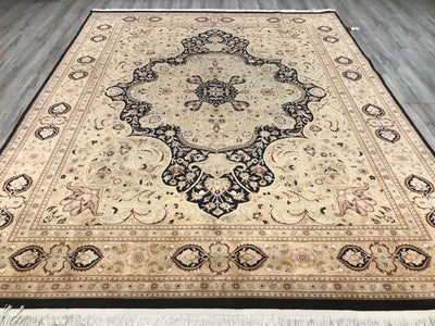Pakistan Tabriz 16/18 Q Hand Knotted Wool 8x10