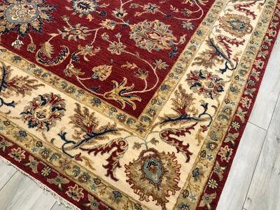 India Ziegler Hand Knotted Wool 9x12