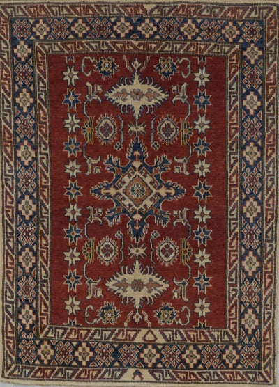Pakistan Kazak Hand Knotted Wool 4x5