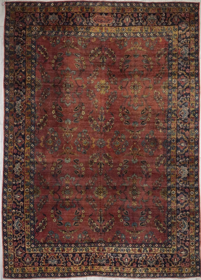 Persian Antique Kashan Hand Knotted Wool 8x11