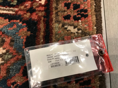 Persian Antique Heriz Hand Knotted Wool 8x12