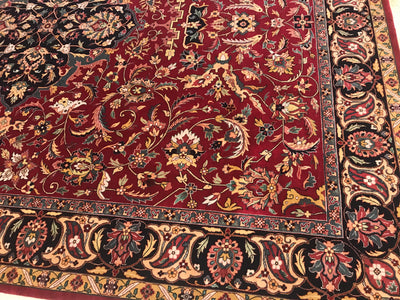 India Fine Sarouq Hand Knotted Wool 9X12