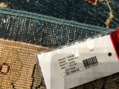 India Chobi Hand Knotted Wool  9x12