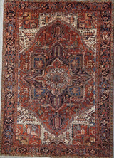 Persian Antique heriz hand Knotted wool 8x11