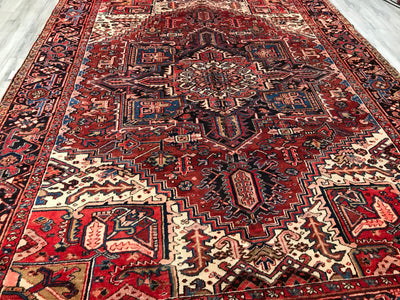 Persian Antique Heriz Hand Knotted Wool 8x11