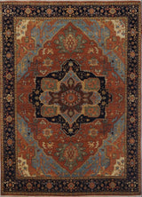 India Serapi Hand Knotted Wool 8x10