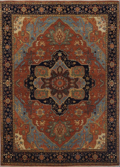 India Serapi Hand Knotted Wool 8x10