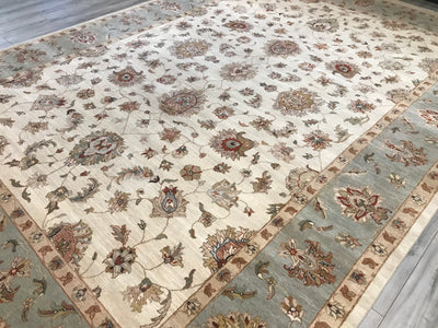 India Ziegler Hand Knotted Wool 10x14