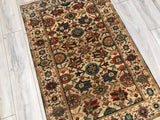 India allover Heriz Hand Knotted Wool 3x5