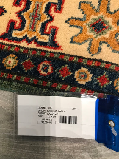 Pakistan Kazak Hand Knotted Wool 4x6