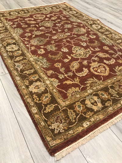 India Artisan Hand Knotted Wool 4x6