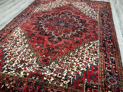 Persian Antique Heriz Hand Knotted Wool 8x11