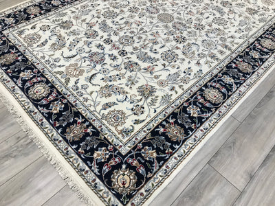 India Nain Hand Knotted Wool & Silk 6x9