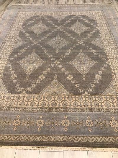 India Ottoman Hand Knotted Wool 8x10