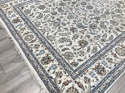 India Nain Hand Knotted Wool & Silk 8x10