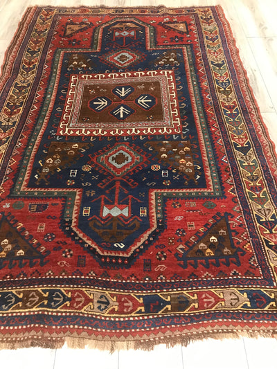 Persian Antique Caucasia Hand Knotted Wool 5x8