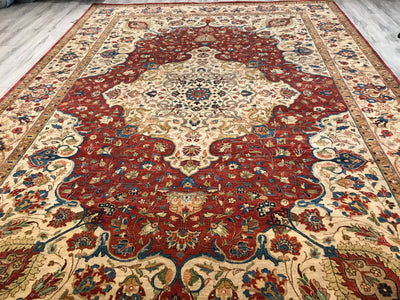 India Tabriz Hajijalili Hand Knotted Wool 10x14