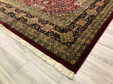 India Jaipur Hand Knotted Wool 12x18