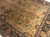 India Kashan Hand Knotted Wool 9X12