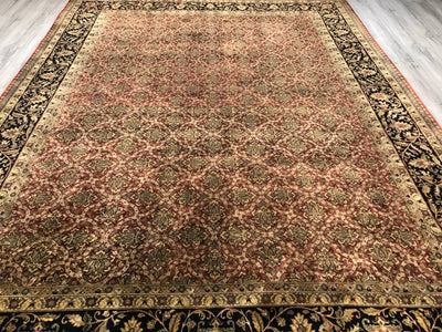 India Varamin Hand Knotted Wool 9x12