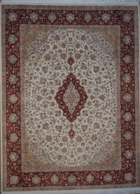 Pakistan Persian Tabriz Hand Knotted Wool/Silk 8x10