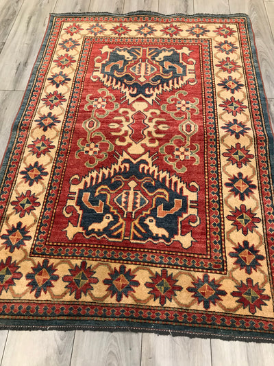 Pakistan Kazak Hand Knotted Wool 4x6
