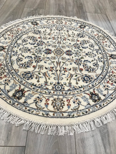 India Nain Hand Knotted Wool & Silk  3x3