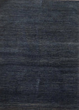 Pakistan Gabeh Plain Hand Knotted Wool Blue 6x8