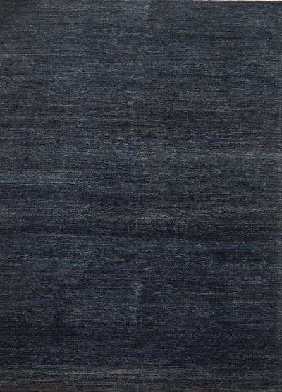 Pakistan Gabeh Plain Hand Knotted Wool Blue 6x8