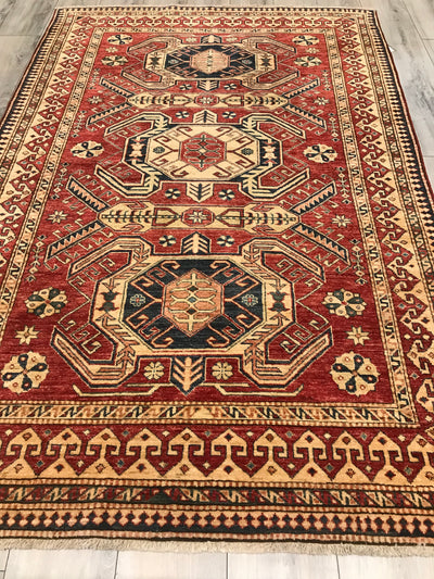Pakistan Kazak Shirwan Hand Knotted Wool 5x7