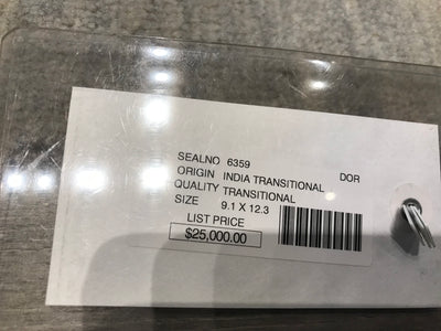 India Modern Transitional Hand Knotted Wool & Silk 9x12