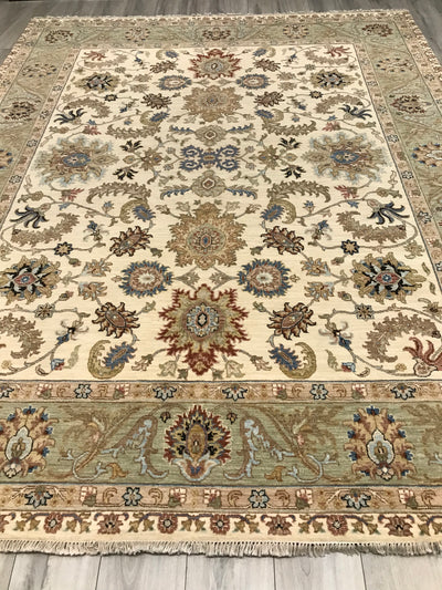 India Ziegler Hand Knotted Wool 8x10