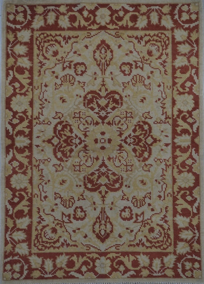 Chain Oushak Hand Knotted Wool 4x6