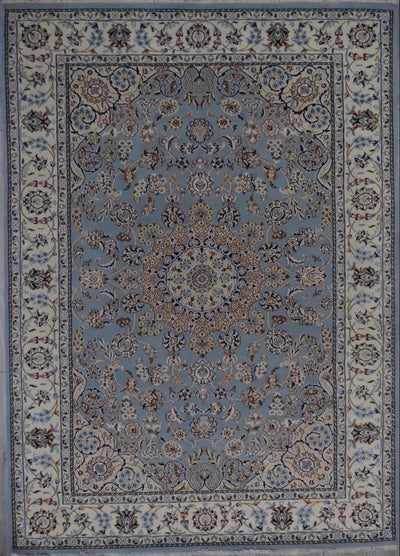 India Nain Hand Knotted Wool & Silk 6x 9