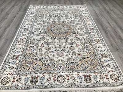 India Nain Hand Knotted Wool & Silk 6x9