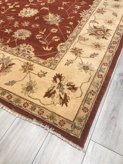 India Ziegler Hand Knotted Wool 8x10