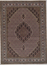 India Tabriz Hand Knotted Wool & silk 5x7