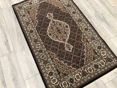 India Tabriz Mahi Hand Knotted Wool & Silk 3x5