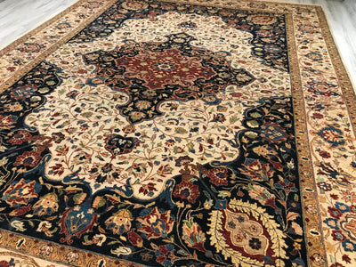 India Tabriz Hajijalili Hand Knotted Wool 10x14