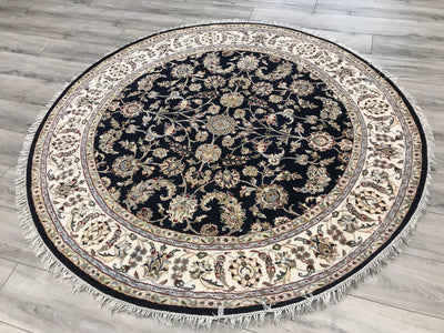 India Nain Hand Knotted Wool & Silk 6x6