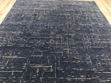 India contemporary Hand loom Blue 8x10