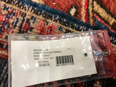 Persian Antique Heriz Hand Knotted Wool 8x12