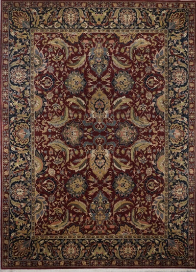 India Jaipur Hand Knotted Wool 10x13