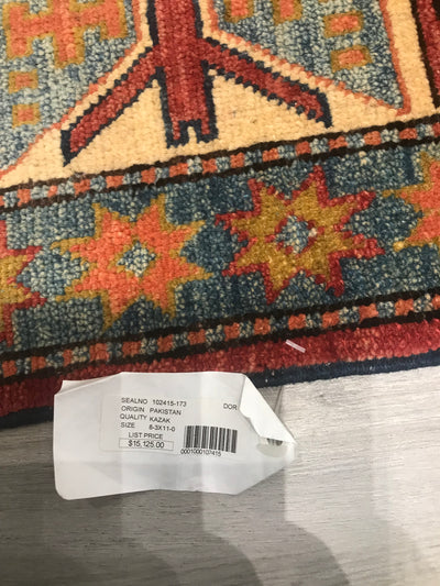 Pakistan Kazak Hand Knotted Wool 8x11