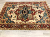 India Heriz Khanna Collection Hand knotted Wool 5x7