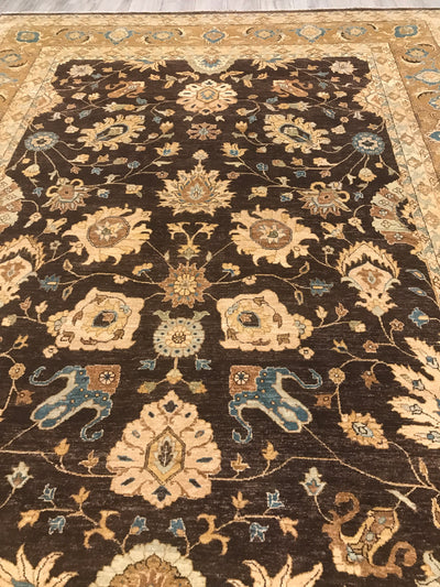 India Chobi Hand Knotted Wool 9x12