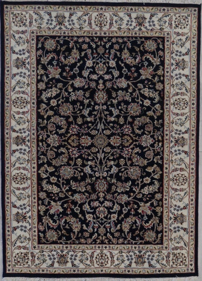 India Nain Hand Knotted Wool & silk 4x6