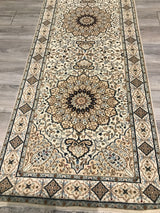 India Tabriz Hand Knotted Wool & Silk 3x14