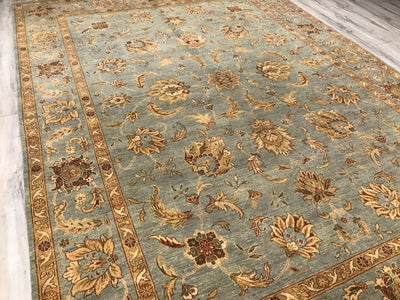 India Ziegler Hand Knotted Wool 9x12